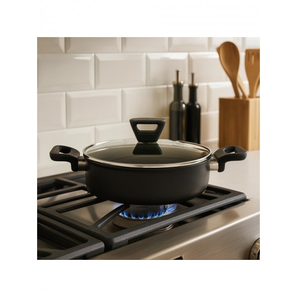 Tefal Titanium 3X Force 24 cm Kapaklı Kısa Tencere