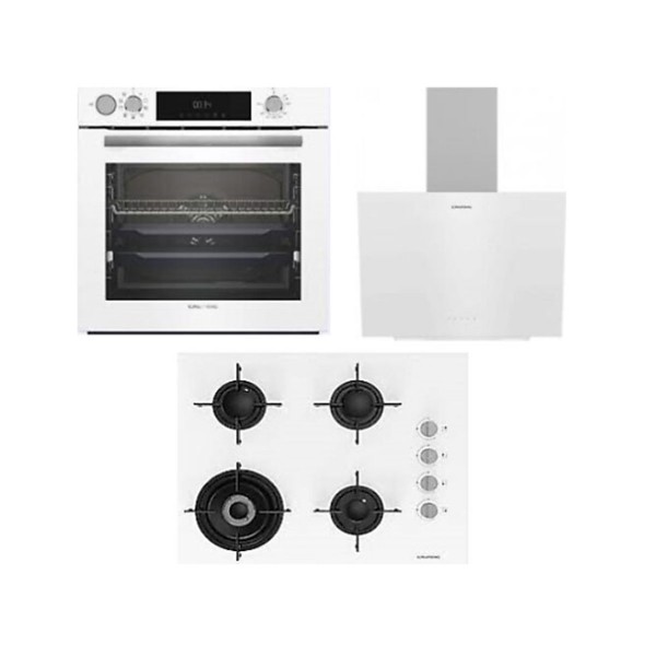 Grundig GEBM 12302 W+GDSP 2474 BW+GIGL 622410 W Beyaz Ankastre Set