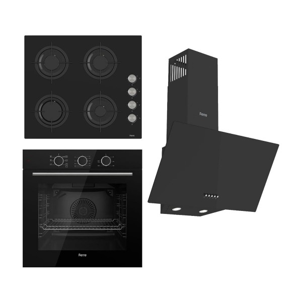 Ferre Fryart Basic Serisi Siyah Set (Cs205 + Qxe62cs +D086)
