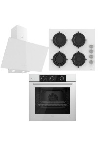 Ferre Flowart Serisi Beyaz Mekanik Ankastre Set D087+CS206+XE62CB Ferre Flowart Serisi Beyaz Mekanik Ankastre Set D087+CS206+XE62CB