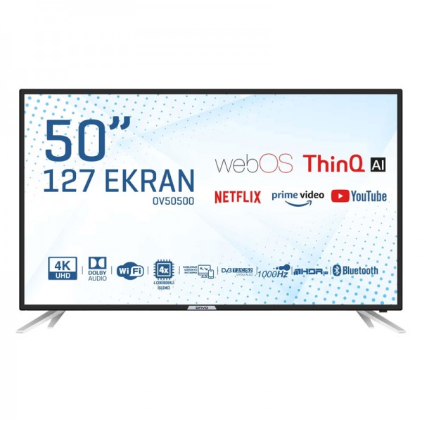 Onvo OV50500 50" 127 Ekran Uydu Alıcılı 4K Ultra HD webOS Smart LED TV Onvo OV50500 50" 127 Ekran Uydu Alıcılı 4K Ultra HD webOS Smart LED TV
