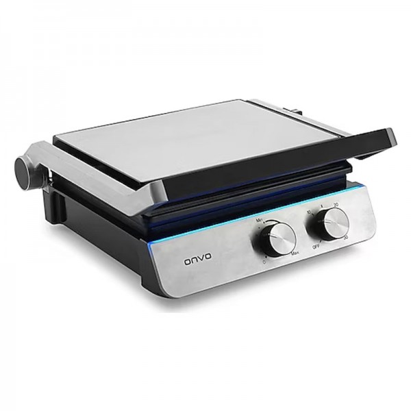 Onvo OVTST02 Inox Gövdeli Döküm Plakalı Tost ve Izgara Makinesi