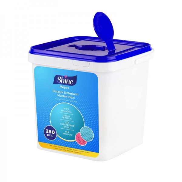 SHİNE WİPES BULAŞIK DETERJANLI MUTFAK BEZİ 250 pcs