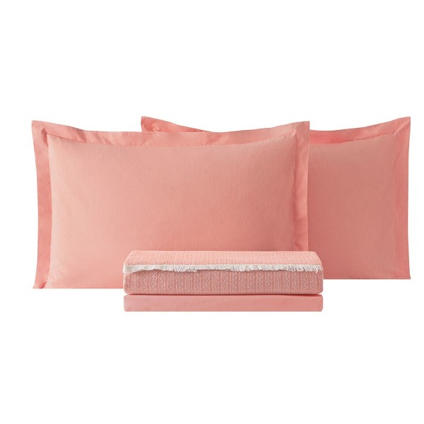 Puffy Soren Tek Kişilik Armürlü Pike Takımı - Terracotta Puffy Soren Tek Kişilik Armürlü Pike Takımı - Terracotta