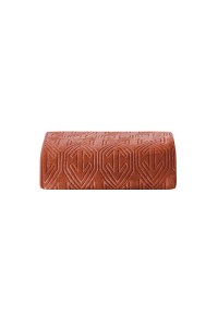 Puffy  Melan Emboss Çift Kişilik 200x220cm Battaniye -Kiremit