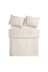 Puffy Melvin Çift Kişilik 200x220cm Bambu Saten Nevresim Takımı - Bej Puffy Melvin Çift Kişilik 200x220cm Bambu Saten Nevresim Takımı - Bej