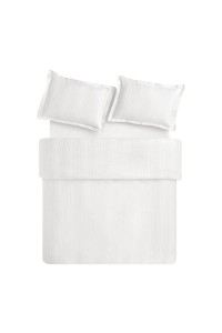 Puffy Melvin Çift Kişilik 200x220cm Bambu Saten Nevresim Takımı - Beyaz Puffy Melvin Çift Kişilik 200x220cm Bambu Saten Nevresim Takımı - Beyaz
