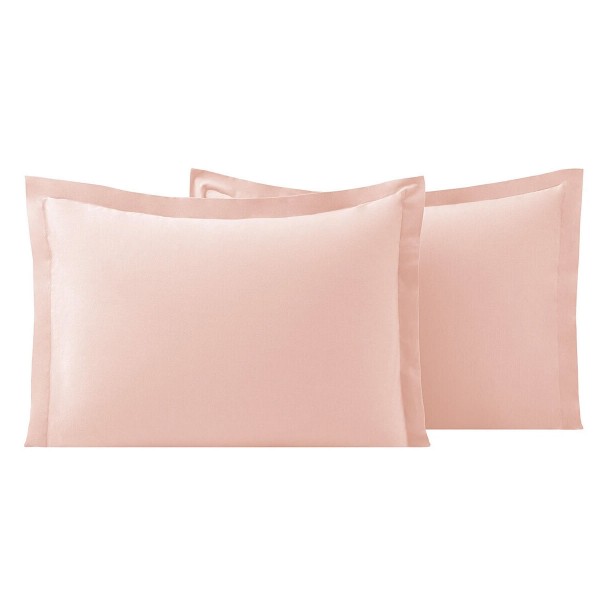 Puffy Volanlı Naturalis 50x70cm RNF Yıkamalı 2'li Yastık Kılıfı-Blush