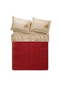 Puffy Cremon  Threefy Çift Kişilik Uyku Seti - Kırmızı