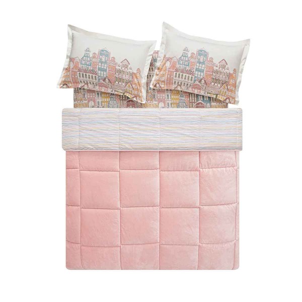 Puffy Panna Threefy Tek Kişilik Uyku Seti - Pudra Puffy Panna Threefy Tek Kişilik Uyku Seti - Pudra